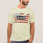 Patriottisch rood wit blauw verdeeld Amerika vlag T-shirt