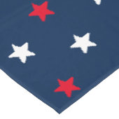 Patriottisch rood wit, donkerblauw stertonpatroon tafelkleed (Gekanteld)