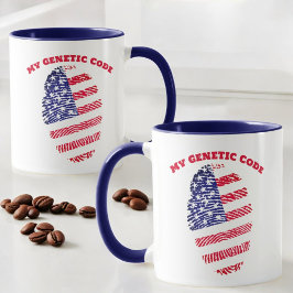 Patriottisch rood, wit en blauw Amerikaanse vlag v Mok