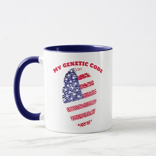 Patriottisch rood, wit en blauw Amerikaanse vlag v Mok (Links)
