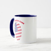 Patriottisch rood, wit en blauw Amerikaanse vlag v Mok (Voorkant links)