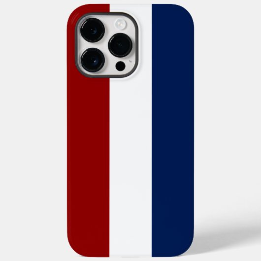 Patriottisch rood wit en blauw Case-Mate iPhone case (Achterkant)