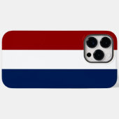 Patriottisch rood wit en blauw Case-Mate iPhone case (Achterkant (horizontaal))