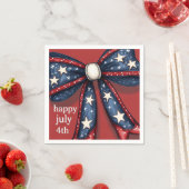 Patriottisch Rood Wit en Blauw Grote Boog Servet (Insitu)