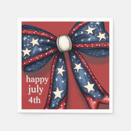 Patriottisch Rood Wit en Blauw Grote Boog Servet