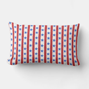 Patriottisch rood wit en blauw kussen