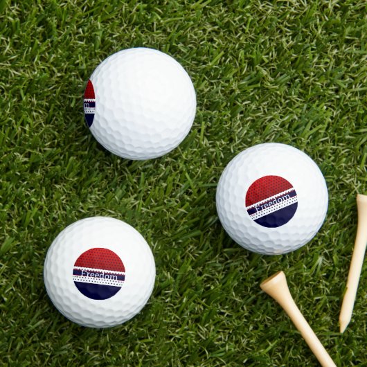 Patriottisch rood wit en blauw met sterren golfballen (Insitu Gras)