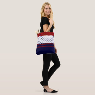 Patriottisch rood wit en blauw ontwerp draagtas