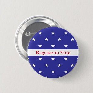 Patriottisch rood wit en blauw register om Button 