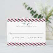 Patriottisch rood wit en blauw RSVP (Staand voorkant)