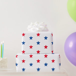 Patriottisch rood wit en blauw sterrenbeeld cadeaupapier