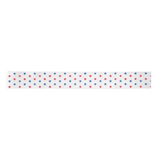 Patriottisch rood wit en blauw sterrenpatroon lint (Voorkant)