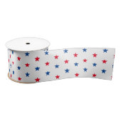 Patriottisch rood wit en blauw sterrenpatroon lint (Spoel)