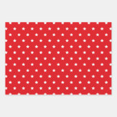 Patriottisch rood, wit en blauw Vlag Stars Patroon Inpakpapier Vel (Voorkant 3)