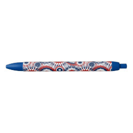 Patriottisch rood wit en blauw vuurwerk blauwe inkt pen