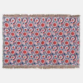 Patriottisch rood wit en blauw vuurwerk deken