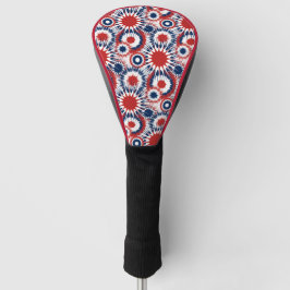 Patriottisch rood wit en blauw vuurwerk golfheadcover