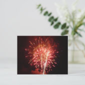 Patriottisch rood, wit en blauw vuurwerk II Briefkaart (Staand voorkant)