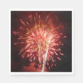 Patriottisch rood, wit en blauw vuurwerk II Servet (Voorkant)