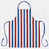 Patriottisch rood wit en blauwe streep schort (Voorkant)