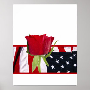 Patriottisch Roos Poster