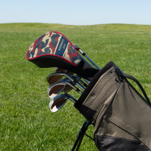 Patriottisch Rustieke Amerikaanse Vlag Camo Famili Golfheadcover
