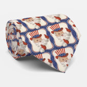  Patriottisch Santa Stropdas (Opgerold)