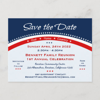 Patriottisch Save the Date Briefkaart