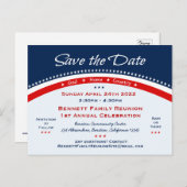 Patriottisch Save the Date Briefkaart (Voorkant / Achterkant)