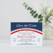 Patriottisch Save the Date Briefkaart (Staand voorkant)
