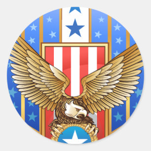 Patriottisch schild ronde sticker