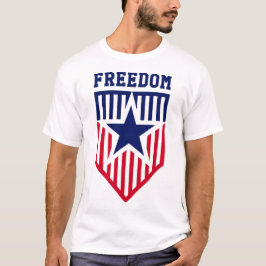 Patriottisch Schild van de Vrijheid Embleem T-shirt