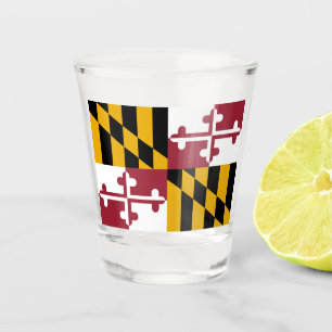 Patriottisch schot met vlag van Maryland Shot Glas