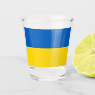Patriottisch schot met vlag van Oekraïne Shot Glas