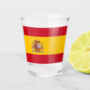 Patriottisch schot met vlag van Spanje Shot Glas