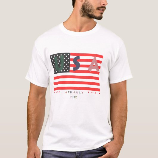 patriottisch shirt van 4 juli (Voorkant)