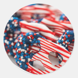 Patriottisch snoepje ronde sticker