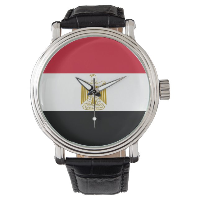 Patriottisch, speciaal horloge met de vlag van Egy (Voorkant)