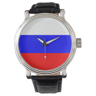 Patriottisch, speciaal horloge met de vlag van Rus