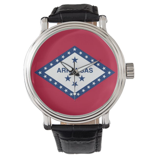 Patriottisch, speciaal horloge met vlag van Arkans (Voorkant)