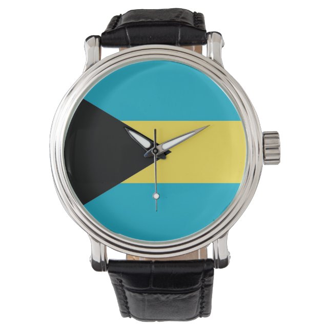 Patriottisch, speciaal horloge met vlag van Bahama (Voorkant)