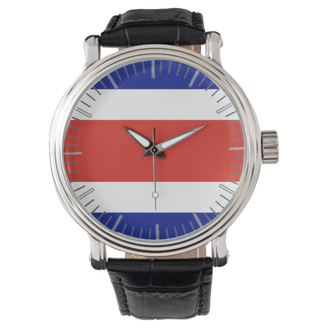 Patriottisch, speciaal horloge met vlag van Costa  (Voorkant)