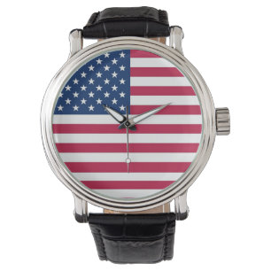 Patriottisch, speciaal horloge met vlag van de VS