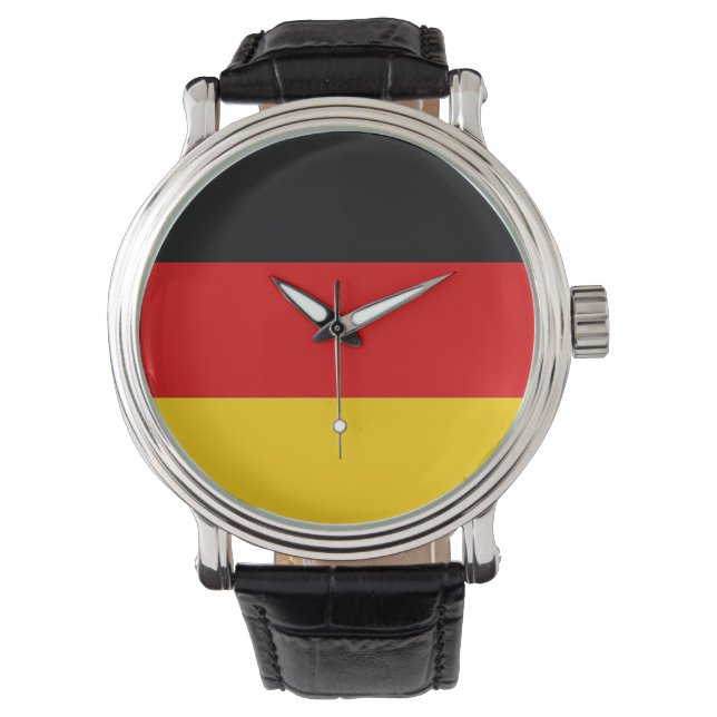 Patriottisch, speciaal horloge met vlag van Duitsl (Voorkant)