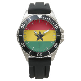 Patriottisch, speciaal horloge met vlag van Ghana