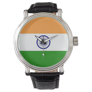 Patriottisch, speciaal horloge met vlag van India