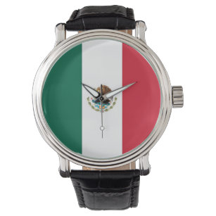 Patriottisch, speciaal horloge met vlag van Mexico
