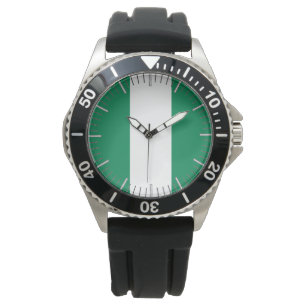 Patriottisch, speciaal horloge met vlag van Nigeri