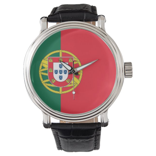 Patriottisch, speciaal horloge met vlag van Portug (Voorkant)