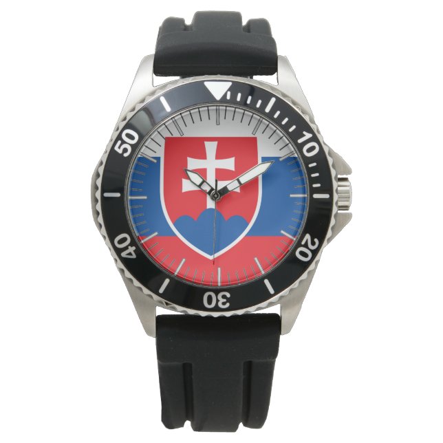 Patriottisch, speciaal horloge met vlag van Slowak (Voorkant)